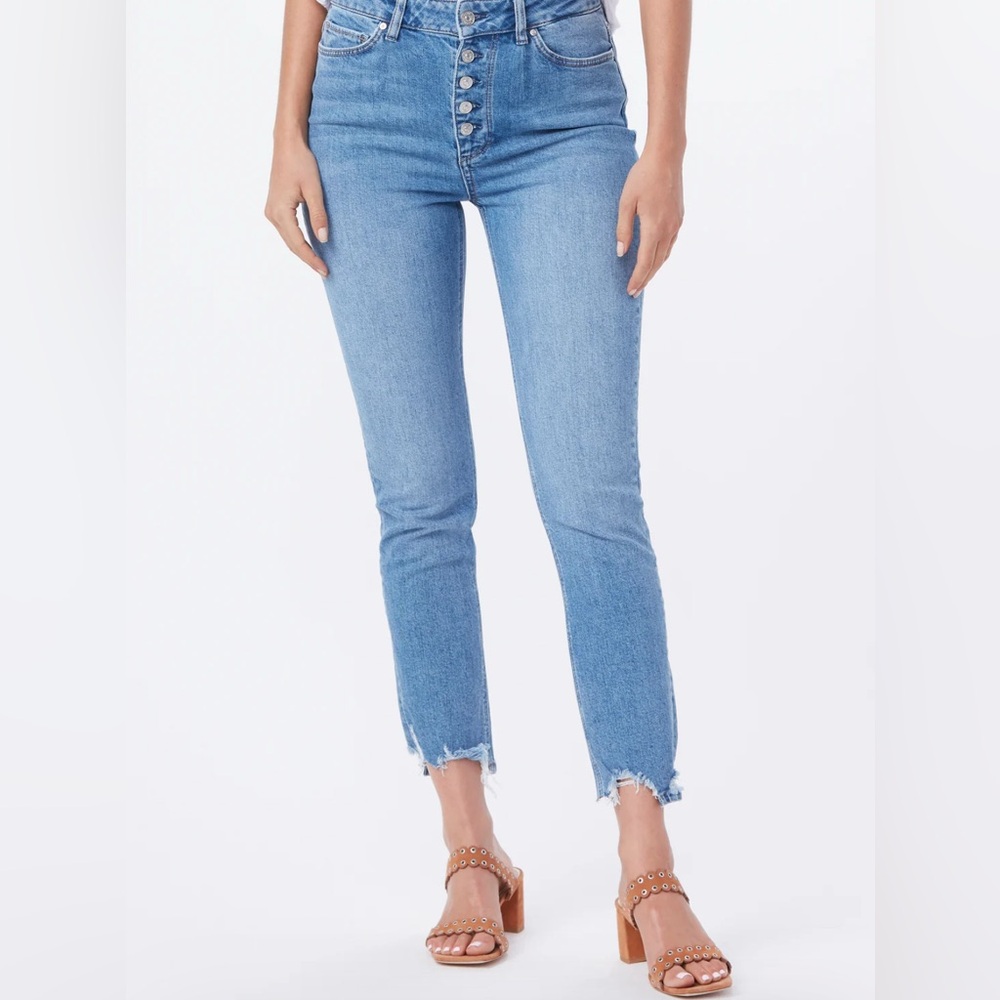 Paige Sarah Distressed Slim Jeans